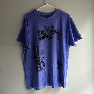 Purple / savage hustle short sleeve tee (L)